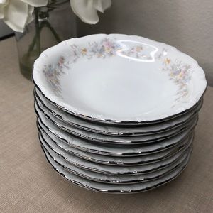 Set of 8 Vintage China Dessert Bowls | Haviland